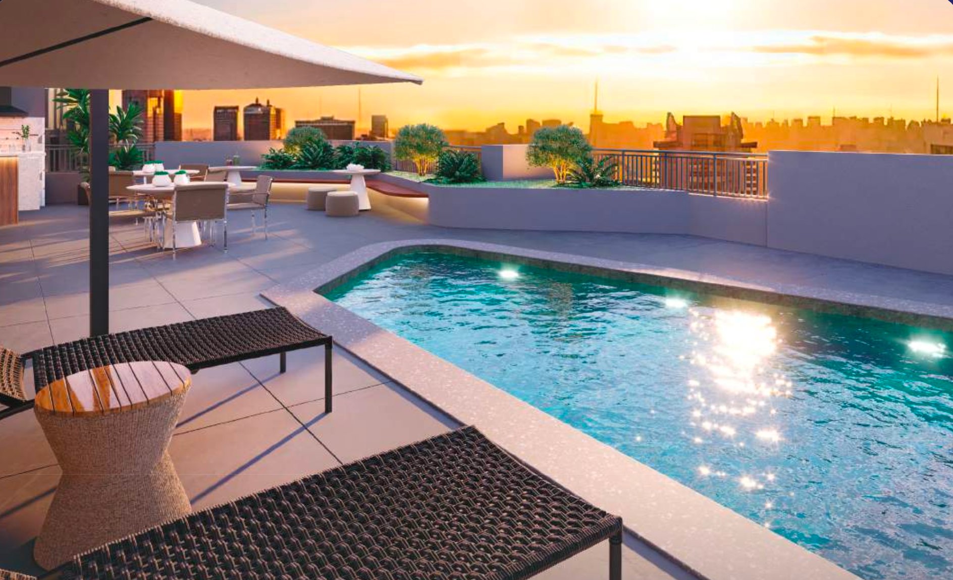 Rooftop com Piscina